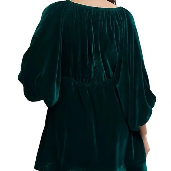 Free People Portia Velvet Mini Dress emerald green
Size s - Picture 3 of 7